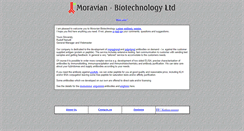 Desktop Screenshot of moravian-biotech.com