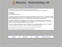 Tablet Screenshot of moravian-biotech.com